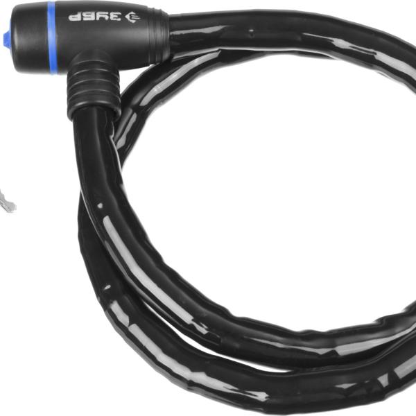 Замок тросовый, усиленный, 3 ключа в комплекте, длина троса 1000мм, d 18мм ЗУБР "ПРОФЕССИОНАЛ", 37260-100