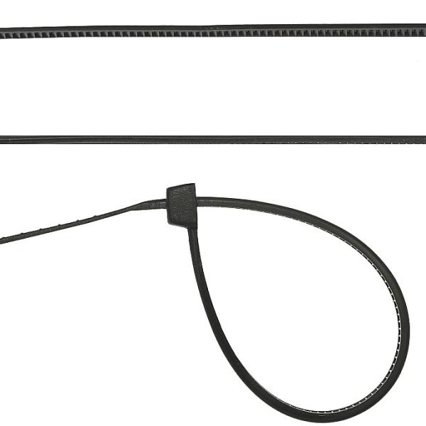 Кабельные стяжки черные ХС-Ч, 4.8 x 500 мм, 100 шт,нейлоновые, СИБИН 3788-48-500