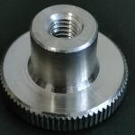 Гайка М 5 DIN 466 круглая высокая рифленая с накаткой, нажимная, нержавеющая сталь А2